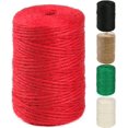 thumbnail image 1 of Natural Jute Twine 600 Feet Long Colored Twine Rope for Crafts Gift Wrapping Packing Gardening and Wedding Decor (Red), 1 of 11