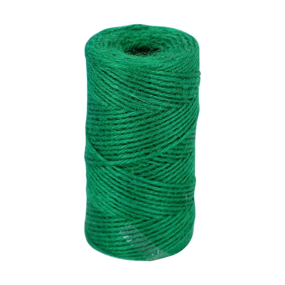 Natural Jute Twine Green 328 Ft 0.08 Inch Thick Gardening Tie Floral Crafting Gift Wrapping Strong Cord