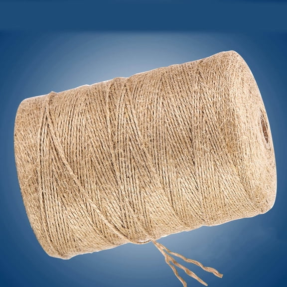 Natural Jute Twine String, Bulk Hemp Jute Rope Cord for Crafts Gardening, Gift Wrapping, Wedding Dcor, Packing Material Burlap Ribbon, Knitting Macrame Decoration