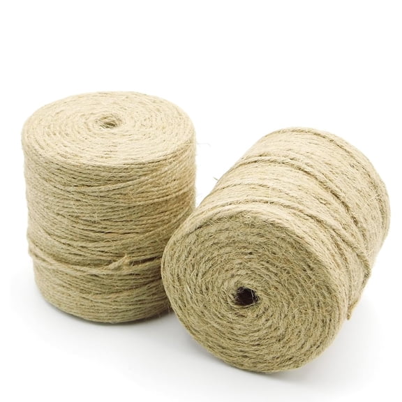 Natural Jute Twine String Craft Hemp Rope for Gift Wrapping, Gardening, DIY Crafts, Macrame, Wedding, Home Decor (Brown)