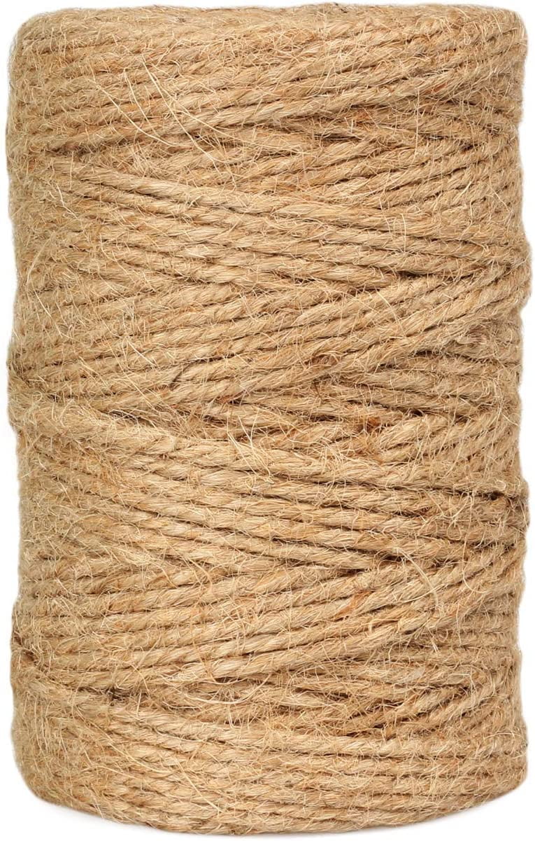 Natural Jute Twine String Rolls - 328 Feet, Durable Brown Twine Rope ...