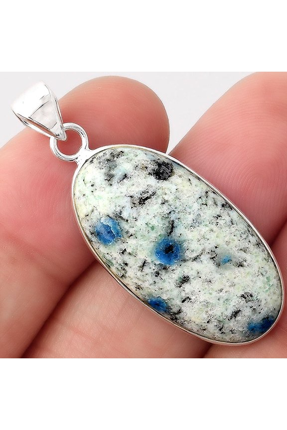 Natural K2 Blue - Azurite In Quartz 925 Sterling Silver Pendant Jewelry P-1001 SDP154829