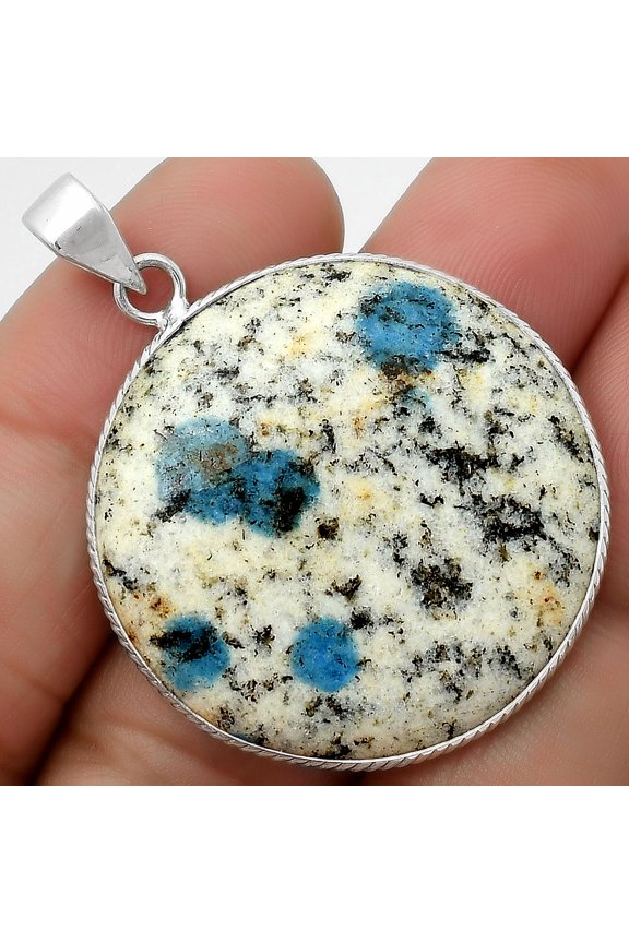 Natural K2 Blue - Azurite In Quartz 925 Sterling Silver Pendant Jewelry P-1053 SDP112258