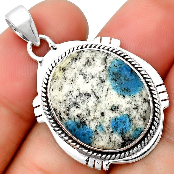 Natural K2 Blue - Azurite In Quartz 925 Sterling Silver Pendant Jewelry P-1463 SDP132532