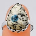 thumbnail image 1 of Natural K2 Blue Azurite In Quartz 925 Sterling Silver Ring s.7.5 Jewelry R-1428 SDR246955, 1 of 5