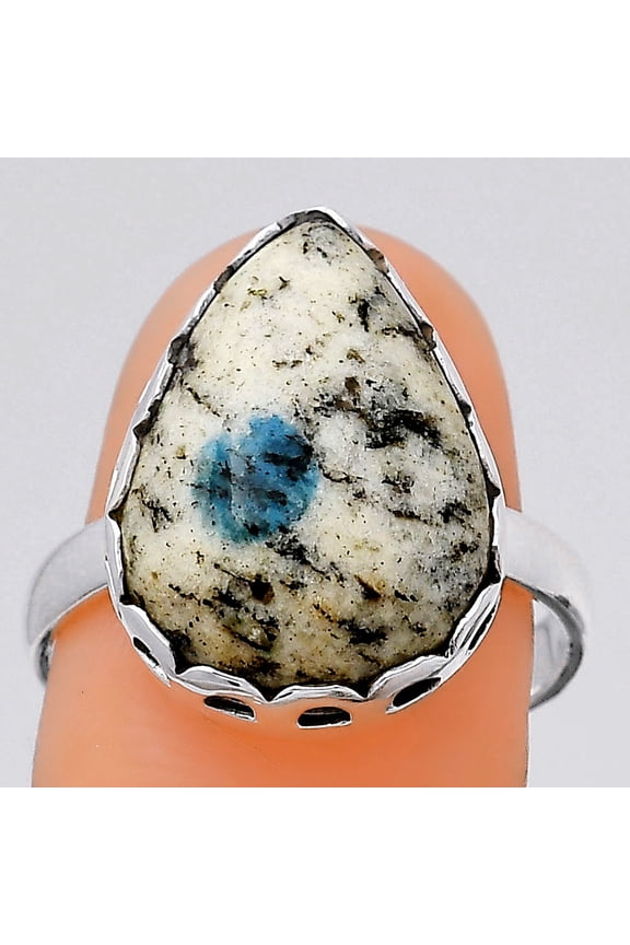 Natural K2 Blue Azurite In Quartz 925 Sterling Silver Ring s.7.5 Jewelry R-1428 SDR246955
