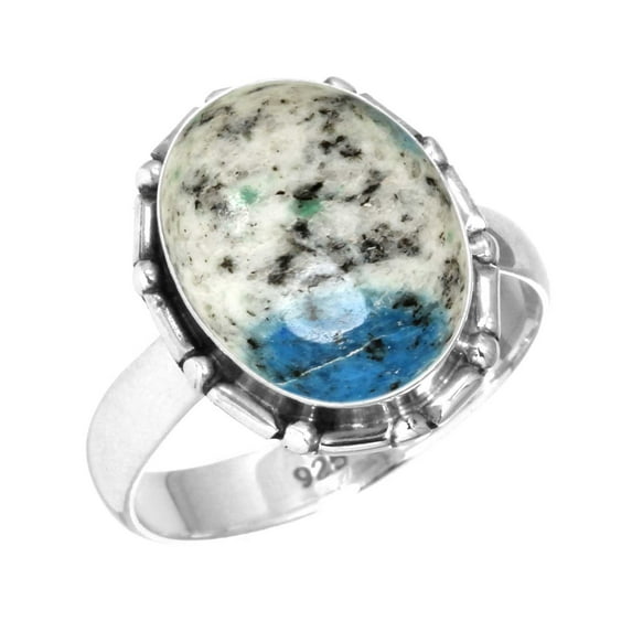 Natural K2 Jasper Ring 925 Sterling Silver Handmade Jewelry
