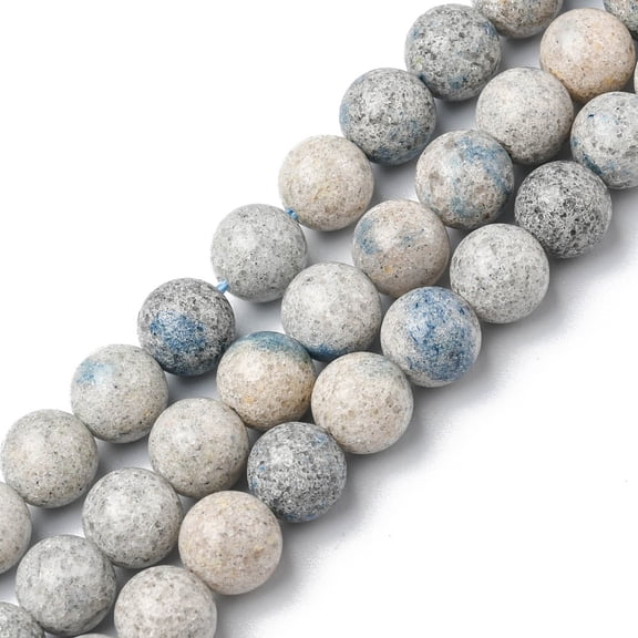 Natural K2 Stone/Raindrop Azurite Beads Strands Round 8mm Hole: 0.9mm 48~49pcs/strand 15.28~15.59 inch(38.8~39.6cm) diy