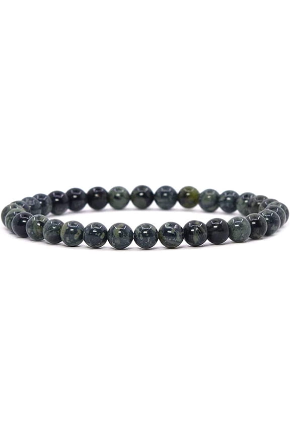 Natural Kambaba Jasper Gemstone 6mm Round Beads Stretch Bracelet 6.5" Unisex