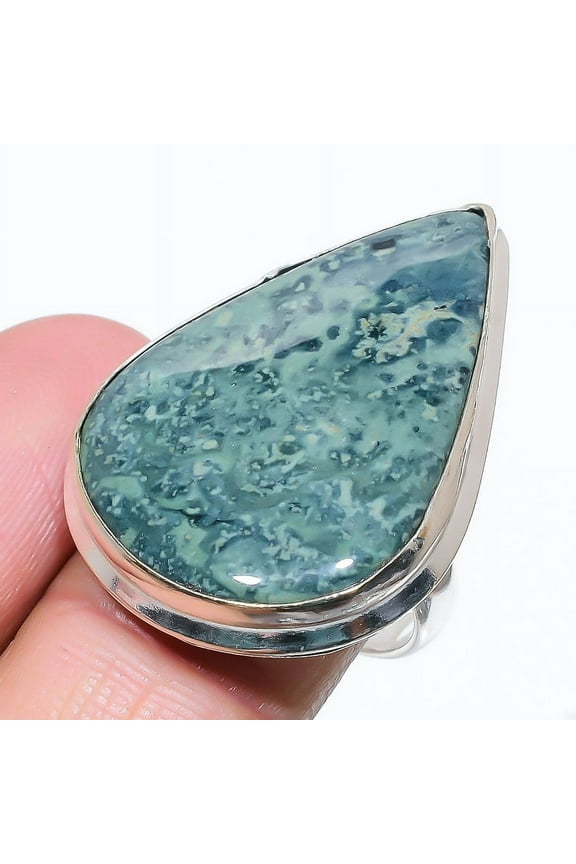 Natural Kambaba Jasper Gemstone 925 Sterling Silver Gift Ring Size 8.5
