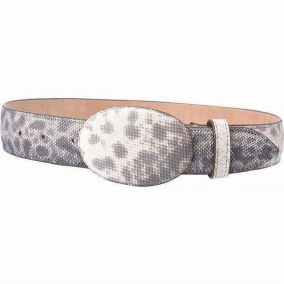 Natural Karung Carunga Belt Genuine Snakeskin Leather Lining Handmade 1 1/2" Removable Buckle