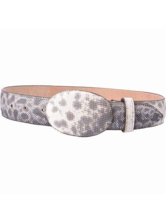 Natural Karung Carunga Belt Genuine Snakeskin Leather Lining Handmade 1 1/2" Removable Buckle