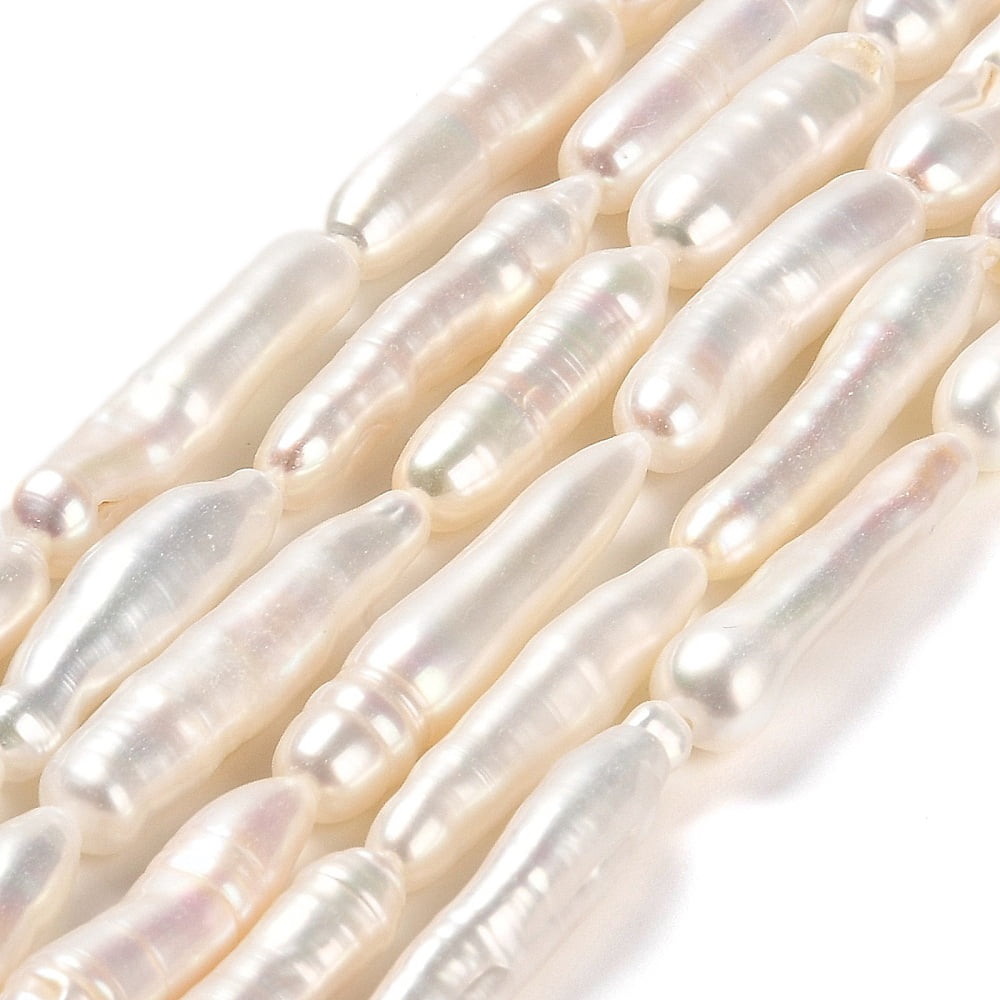 Natural Keshi Pearl Beads Strands Cultured Freshwater Pearl Baroque Hole: 0.8mm 16~18pcs/strand 15.35''(39cm)