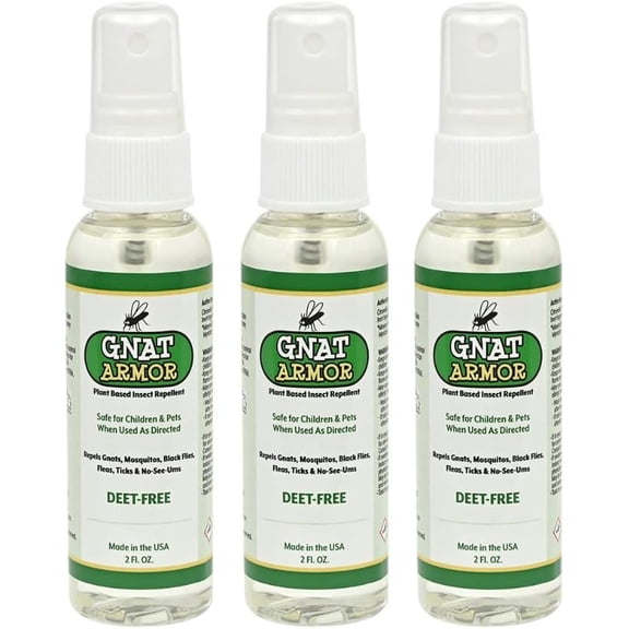 All Natural Kids Bug Spray DEET Free Citronella Based - Hypoallergenic USA Made - Repels Natz, Mosquito, Ticks, Fleas, No See Ums, Biting Flies, Ants, and More! (2oz Spray 3-Pack)