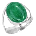 thumbnail image 1 of Natural Kiwi Quartz Ring 925 Sterling Silver Handmade Jewelry, 1 of 6