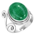 thumbnail image 1 of Natural Kiwi Quartz Ring 925 Sterling Silver Handmade Jewelry, 1 of 6