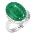 thumbnail image 1 of Natural Kiwi Quartz Women Jewelry 925 Sterling Silver Ring, 1 of 6