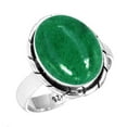 thumbnail image 1 of Natural Kiwi Quartz Women Jewelry 925 Sterling Silver Ring, 1 of 6