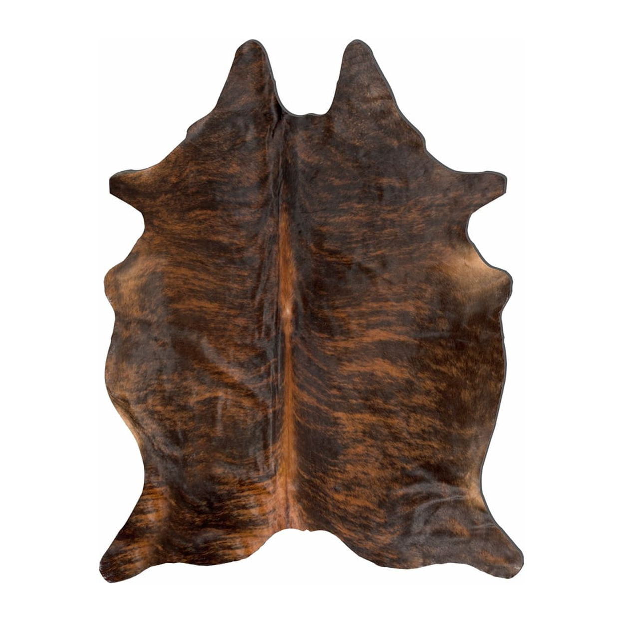 Handmade Dark Brindle Cowhide Rug 5' x 7' Stain-resistant