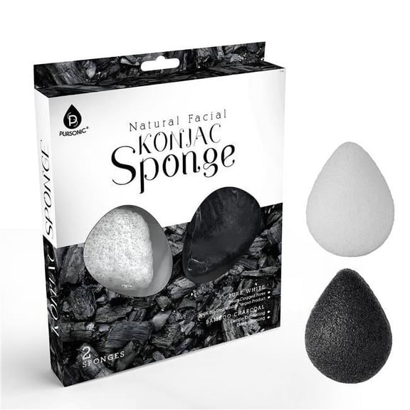 Natural Konjac Sponge - Pack of 2