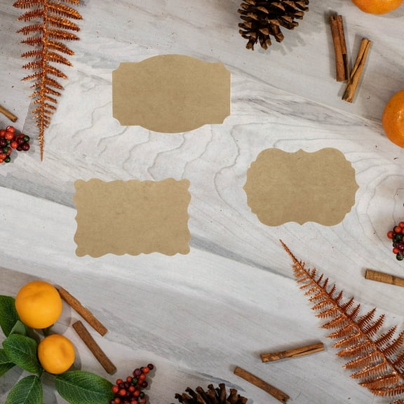 Natural Kraft Christmas Gift Tags Holiday Present Stickers 2 x 3 Inch 100 Total Labels