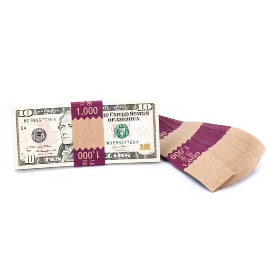 Natural Kraft Saw-Tooth $1,000 Currency Band (1,000)