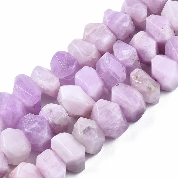 Natural Kunzite Beads Strands Faceted 10~13x9~11x6~8mm Hole: 1.2mm 26~27pcs/strand 7.48 inch(19cm)