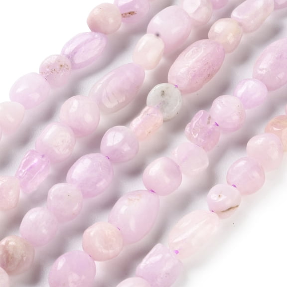 Natural Kunzite Beads Strands Tumbled Stone 4.5~11.5x3~7x3.5~6mm Hole: 1.2mm 48~68pcs/strand 15.35~15.94''(39~40.5cm)