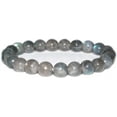 thumbnail image 1 of Natural Labradorite 10mm Round Shape Smooth Cut Beads Stretchable Bracelet for Men & Women., 1 of 3