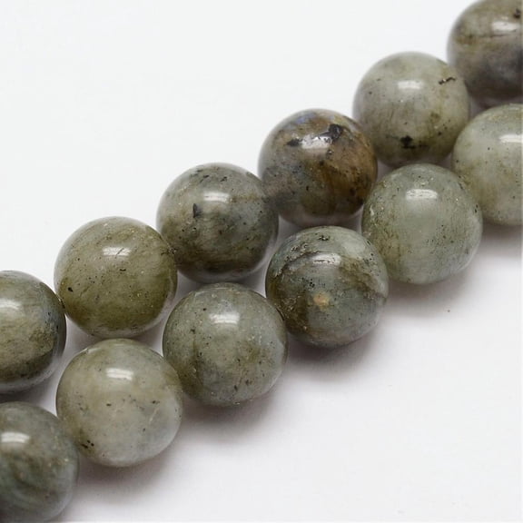 Natural Labradorite Bead Strands Round 8mm Hole: 1mm about 24pcs/strand 7.1 inch