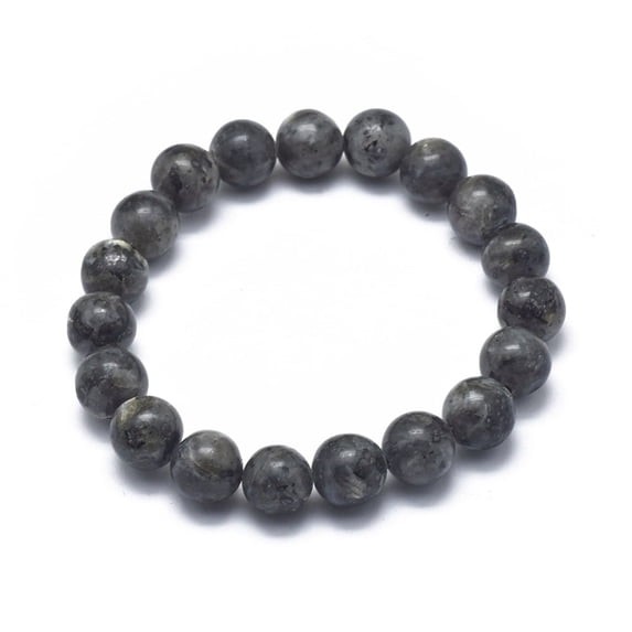 Natural Labradorite Bead Stretch Bracelets Round