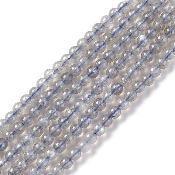 Natural Labradorite Beads Strands Grade A Round 3.7~4mm Hole: 0.5mm about 114~115pcs/strand 15.35 inch(39cm) DIY