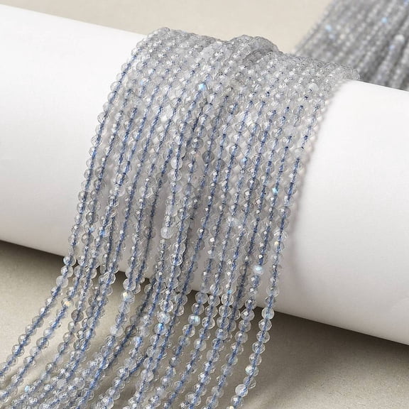 Natural Labradorite Beads Strands Round Faceted 2mm Hole: 0.5mm about 190pcs/strand 14.96''(38cm)
