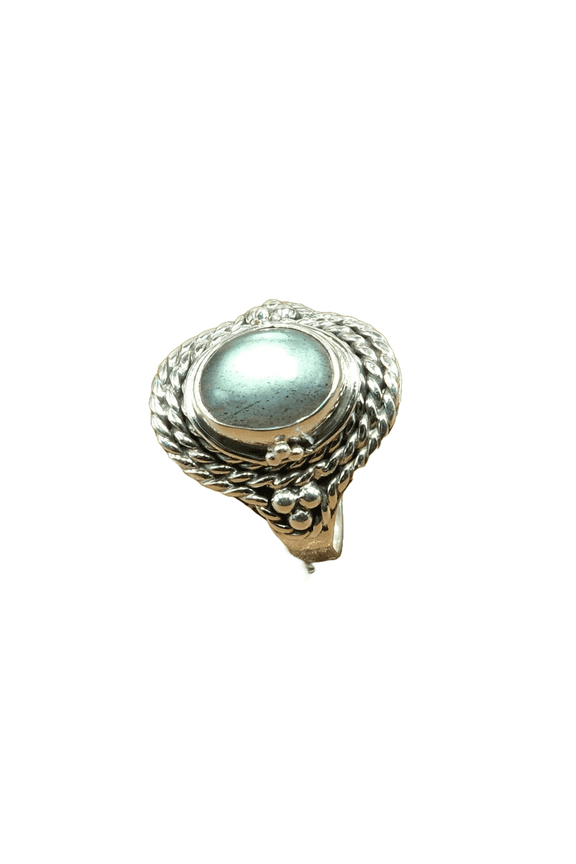Natural Labradorite Gemstone 925 Sterling Silver Handmade Design Ring Gift Jewelry for Women