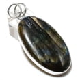 thumbnail image 1 of Natural Labradorite Gemstone Handmade 925 Sterling Silver Pendant 2.52", 1 of 2
