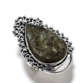 thumbnail image 1 of Natural Labradorite Gemstone Handmade 925 Sterling Silver Ring Size 9, 1 of 2