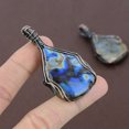 thumbnail image 1 of Natural Labradorite Gemstone Handmade Copper Wire Wrap Pendant 2.48", 1 of 4