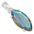 thumbnail image 1 of Natural Labradorite - Madagascar 925 Sterling Silver Pendant Jewelry ALLP-24047, 1 of 1