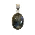 thumbnail image 1 of Natural Labradorite Pendant, Solid Sterling Silver, Blue Flash Pendant, Handcrafted Pendant, AAA Grade Labradorite Jewellery, Gift Idea, Mom, 1 of 1