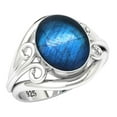 thumbnail image 1 of Natural Labradorite Ring 925 Sterling Silver Handmade Jewelry, 1 of 10
