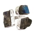 thumbnail image 1 of Natural Labradorite Ring, Rough Labra Gemstone Ring, Adjustable, Triple Stone, 925 Sterling Silver, Womens Ring, Christmas, Thanksgiving, Handmade, Statement Jewelry, Rough Gemstone Jewelry, 1 of 6
