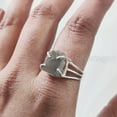 thumbnail image 1 of Natural Labradorite Ring, Rough Labra Gemstone Ring, Birthstone, 3 Plain Band, 925 Sterling Silver, Womens Ring, Christmas, Thanksgiving, Handmade, Statement Jewelry, Rough Gemstone Jewelry, 1 of 5