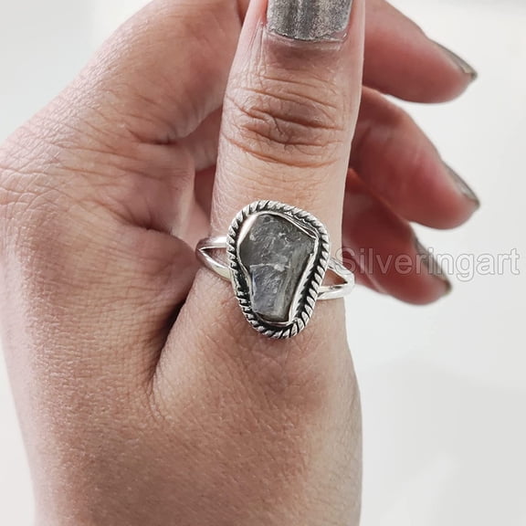 Natural Labradorite Ring, Rough Labra Gemstone Ring, Birthstone, Bohemian Ring, 925 Sterling Silver, Womens Ring, Christmas, Thanksgiving, Handmade, Statement Jewelry, Rough Gemstone Jewelry