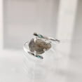 thumbnail image 1 of Natural Labradorite Ring, Rough Labra Gemstone Ring, Birthstone, Cross Prong Band, 925 Sterling Silver, Womens Ring, Christmas, Thanksgiving, Handmade, Statement Jewelry, Rough Gemstone Jewelry, 1 of 5