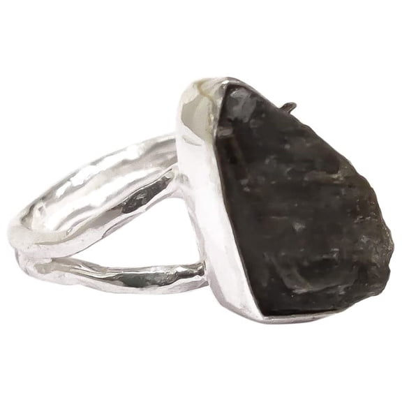 Natural Labradorite Ring, Rough Labra Gemstone Ring, Birthstone, Hammered, 925 Sterling Silver, Womens Ring, Christmas, Thanksgiving, Handmade, Statement Jewelry, Rough Gemstone Jewelry