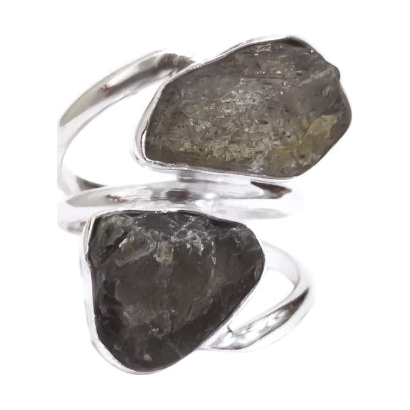 Natural Labradorite Ring, Rough Labra Gemstone Ring, Birthstone, Double Stone, 925 Sterling Silver, Womens Ring, Christmas, Thanksgiving, Handmade, Statement Jewelry, Rough Gemstone Jewelry