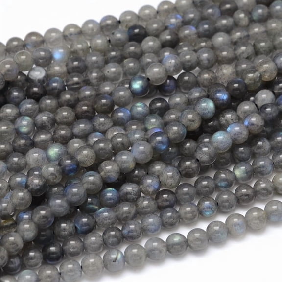Natural Labradorite Round Bead Strands Grade AA 6mm Hole: 1mm 61pcs/strand 38cm