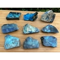 thumbnail image 1 of Natural Labradorite Slab, 2" - 4" High Flash Raw Labradorite, 1 of 12