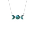 thumbnail image 1 of Natural Labradorite Sun & Moon Shape Pendant Necklace in Sterling Silver for Women with 18" Adj. Chain, November Birthstone Jewelry for Her Birthday, Wedding Anniversary, Christmas, Mothers Day, 1 of 6