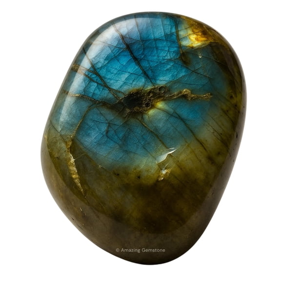 Natural Labradorite Tumbled Stones Polished Crystals for Dcor & Collection (1 Piece)
